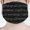 Musical Notes Mask - Pleated (new) Front View on Girl