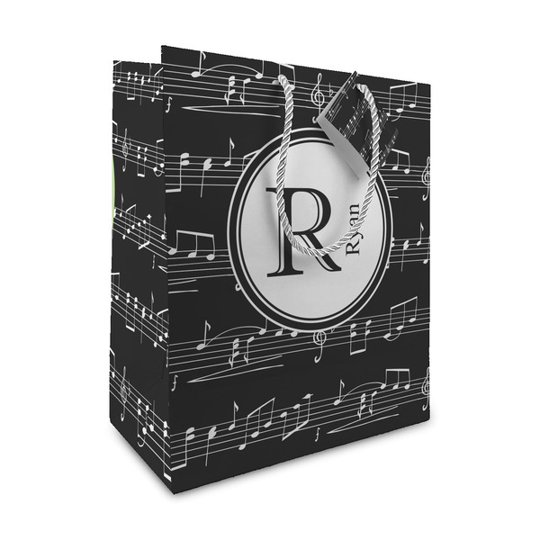 Custom Musical Notes Medium Gift Bag (Personalized)