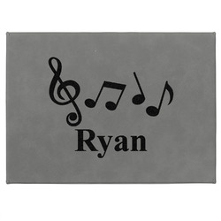 Musical Notes Medium Gift Box w/ Engraved Leather Lid (Personalized)