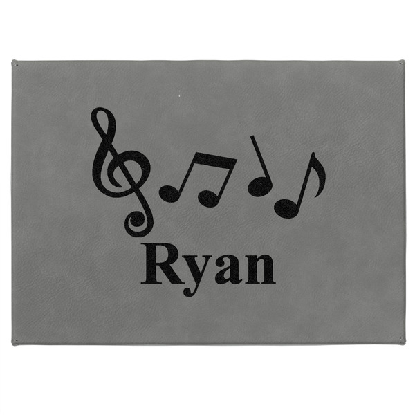 Musical Notes Medium Gift Box with Engraved Leather Lid - Approval