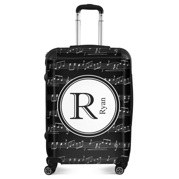 Custom Musical Notes Suitcase - 24" Medium - Checked (Personalized)