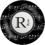 Musical Notes Melamine Salad Plate - 8" (Personalized)