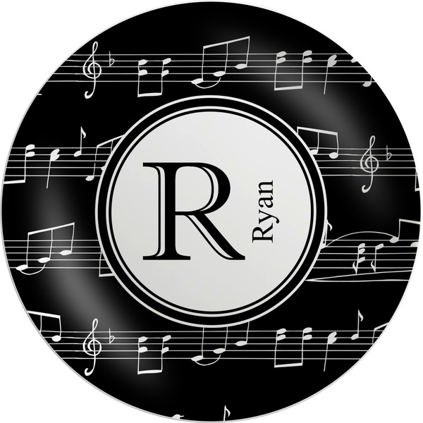 Custom Musical Notes Melamine Salad Plate - 8" (Personalized)