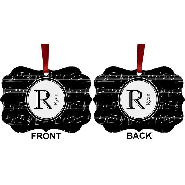 Musical Notes Metal Benilux Ornament - Front and Back (APPROVAL)