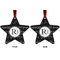 Musical Notes Metal Star Ornament - Front and Back