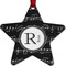 Musical Notes Metal Star Ornament - Front