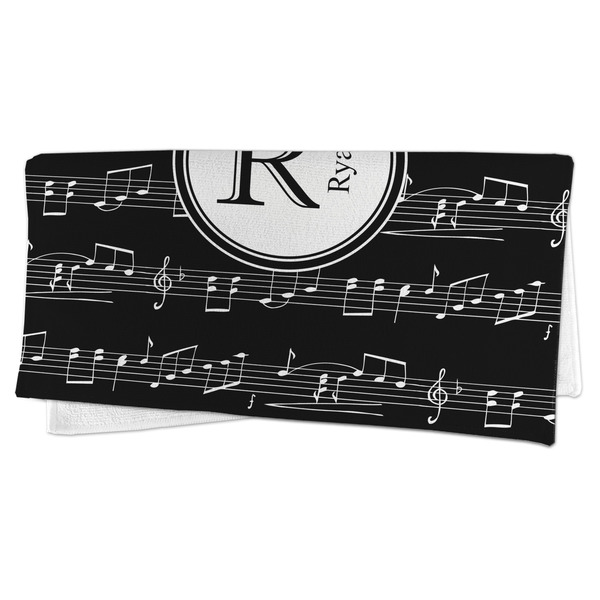 Musical Notes Microfiber Dish Rag - FOLDED (half)