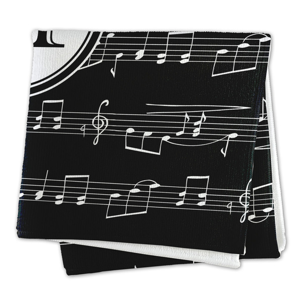 Musical Notes Microfiber Dish Rag - FOLDED (square)
