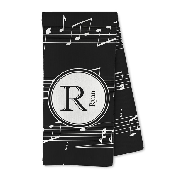 Custom Musical Notes Kitchen Towel - Microfiber (Personalized)