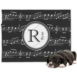 Musical Notes Dog Blanket - Regular (Personalized)