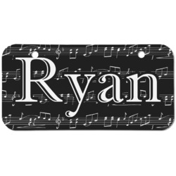 Musical Notes Mini/Bicycle License Plate (2 Holes) (Personalized)