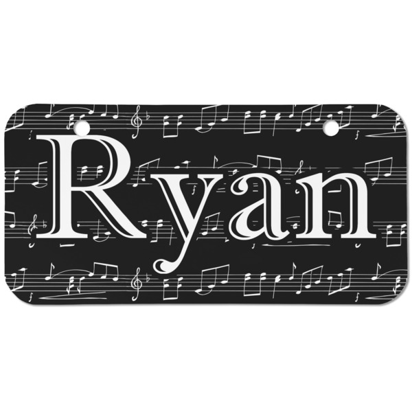 Custom Musical Notes Mini/Bicycle License Plate (2 Holes) (Personalized)