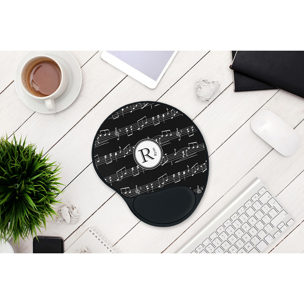 Musical Notes Mouse Pad with Wrist Rest - LIFESYTLE 1