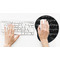 Musical Notes Mouse Pad with Wrist Rest - LIFESYTLE 2 (in use)