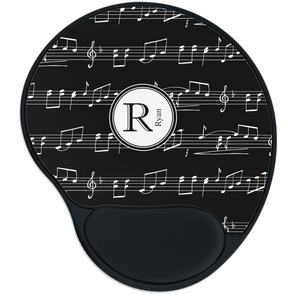 Custom Musical Notes Mouse Pad with Wrist Support