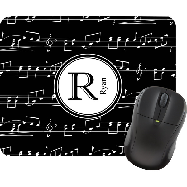 Custom Musical Notes Rectangular Mouse Pad (Personalized)