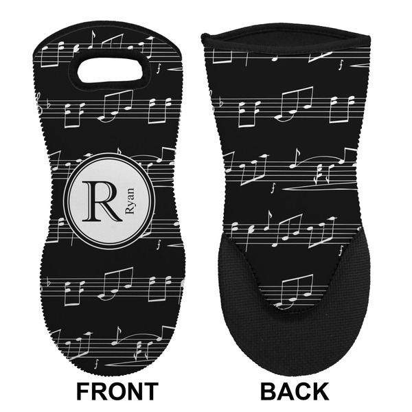 Musical Notes Neoprene Oven Mitt (Front & Back)