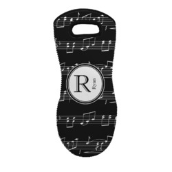 Musical Notes Neoprene Oven Mitt w/ Name and Initial