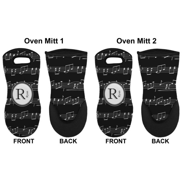 Musical Notes Neoprene Oven Mitt - Set of 2 - Approval