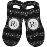 Musical Notes Neoprene Oven Mitts - Set of 2 w/ Name and Initial