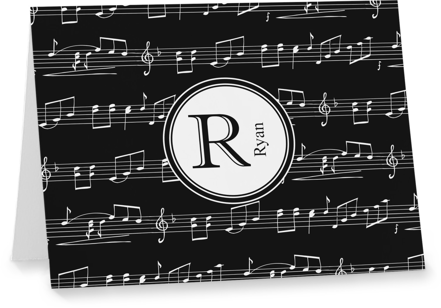 Musical Notes Note cards (Personalized) - YouCustomizeIt
