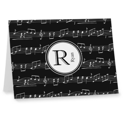 Musical Notes Note cards (Personalized)