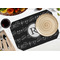 Musical Notes Octagon Placemat - Single front (LIFESTYLE) Flatlay
