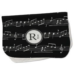 Musical Notes Burp Cloth - Fleece w/ Name and Initial