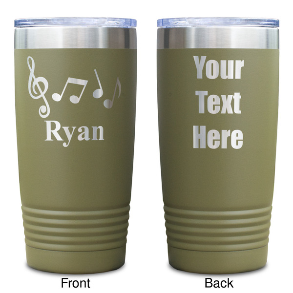 Musical Notes Olive Polar Camel Tumbler - 20oz - Double Sided - Approval