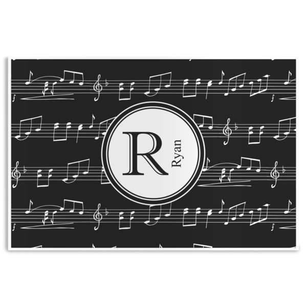 Custom Musical Notes Disposable Paper Placemats (Personalized)