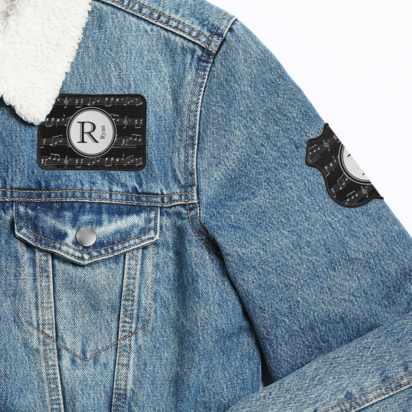 Musical Notes Patches Lifestyle Jean Jacket Detail