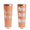 Musical Notes Peach RTIC Everyday Tumbler - 28 oz. - Front and Back