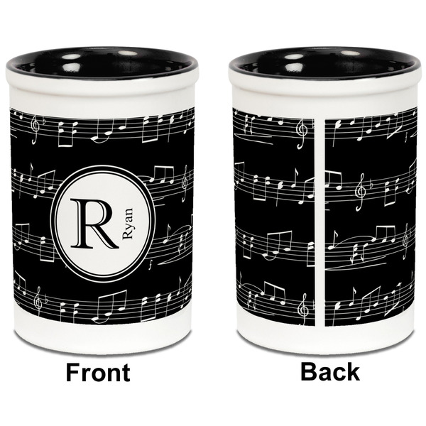 Musical Notes Pencil Holder - Black - approval