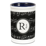 Musical Notes Ceramic Pencil Holders - Blue