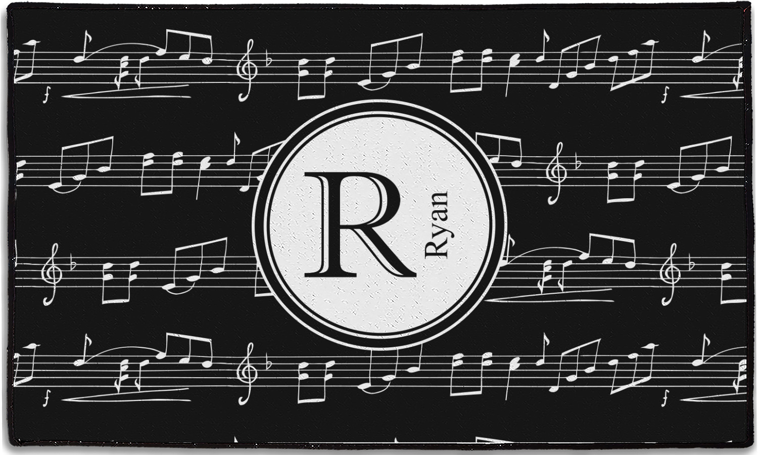 Custom Musical Notes Door Mat (Personalized) | YouCustomizeIt