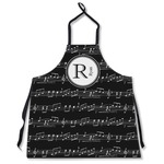 Musical Notes Apron Without Pockets w/ Name and Initial