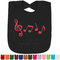 Musical Notes Personalized Black Bib