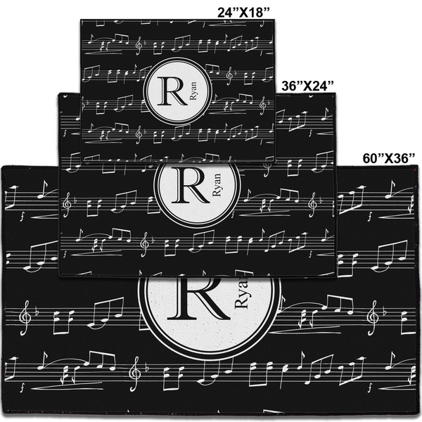 Musical Notes Personalized Door Mat - Group Parent IMF