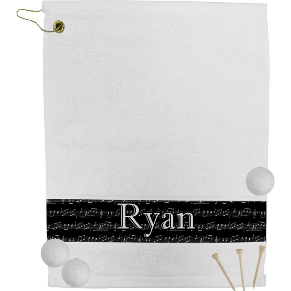 Custom Musical Notes Golf Bag Towel (Personalized)