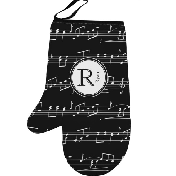 Custom Musical Notes Left Oven Mitt (Personalized)