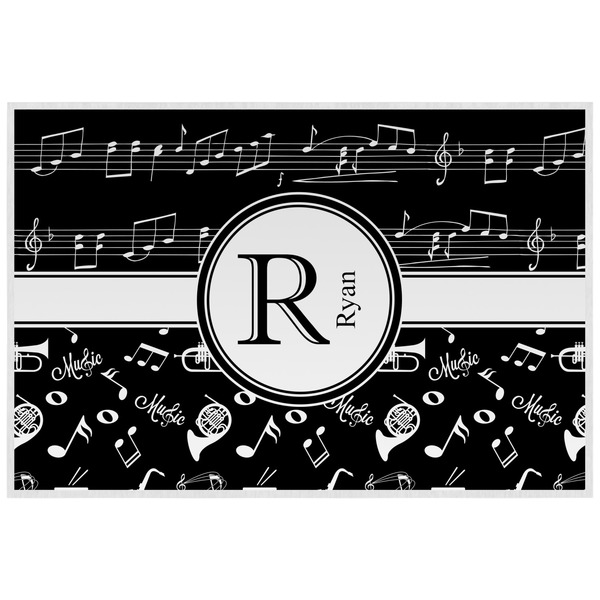 Musical Notes Personalized Placemat (Back)