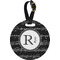 Musical Notes Personalized Round Luggage Tag