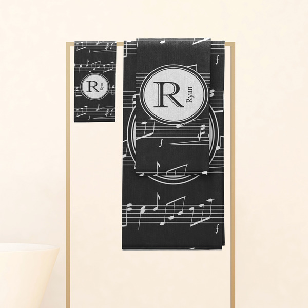 Musical Notes Personalized Towel Set