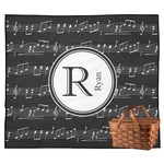Musical Notes Outdoor Picnic Blanket (Personalized)