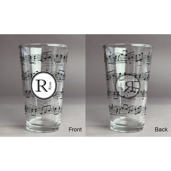 Musical Notes Pint Glass - Full Fill w Transparency - Approval