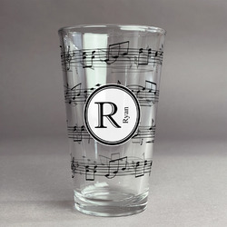 Musical Notes Pint Glass - Full Print (Personalized)