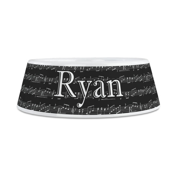 Musical Notes Plastic Dog Bowls - Medium - FRONT