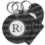 Musical Notes Plastic Keychain (Personalized)