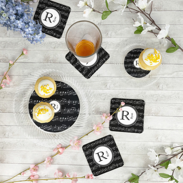 Musical Notes Plastic Party Appetizer & Dessert Plates - In Context
