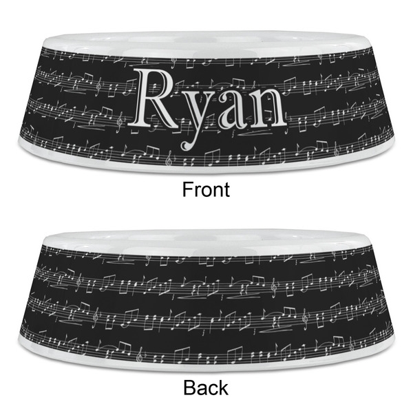 Musical Notes Plastic Pet Bowls - Large - APPROVAL